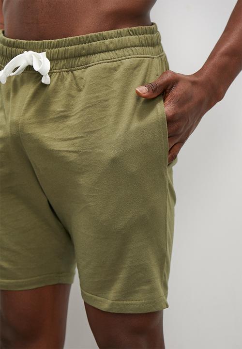 Superbalist - Knitted regular lounge short - army green