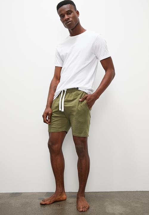 Superbalist - Knitted regular lounge short - army green