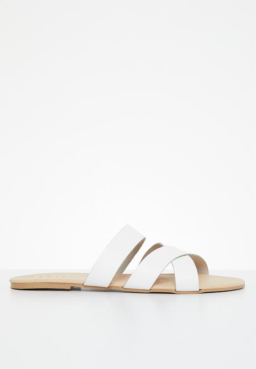 edit - Isla criss cross slides - white