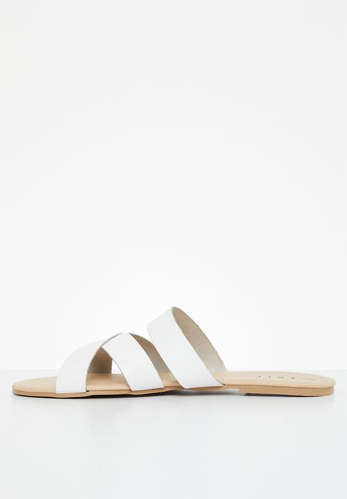 edit - Isla criss cross slides - white