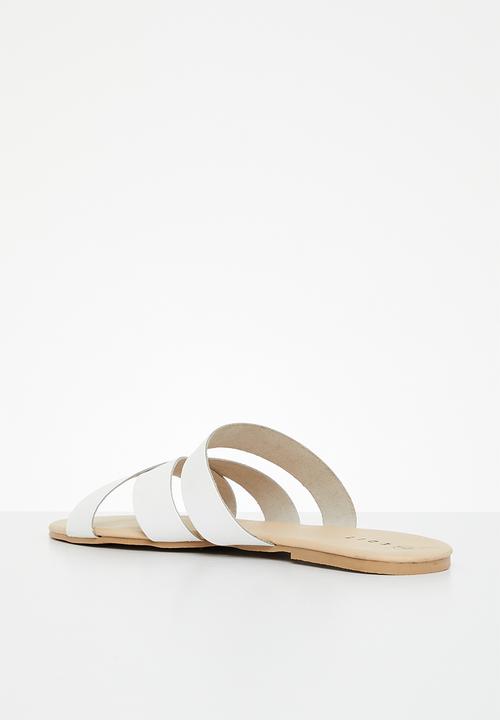 edit - Isla criss cross slides - white