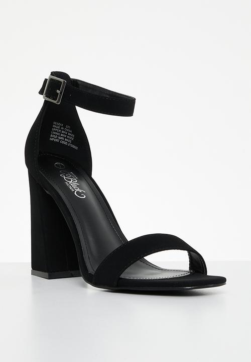Miss Black - Senza 1 block heel - black