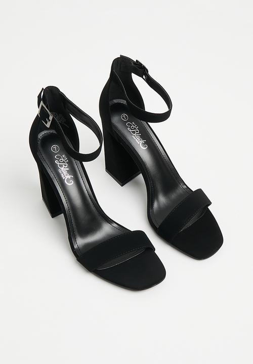 Miss Black - Senza 1 block heel - black