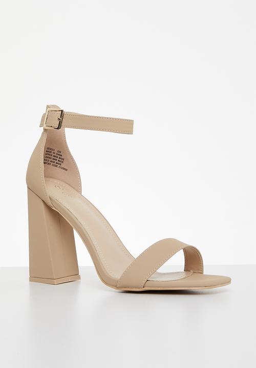 Miss Black - Senza 1 block heel - neutral 