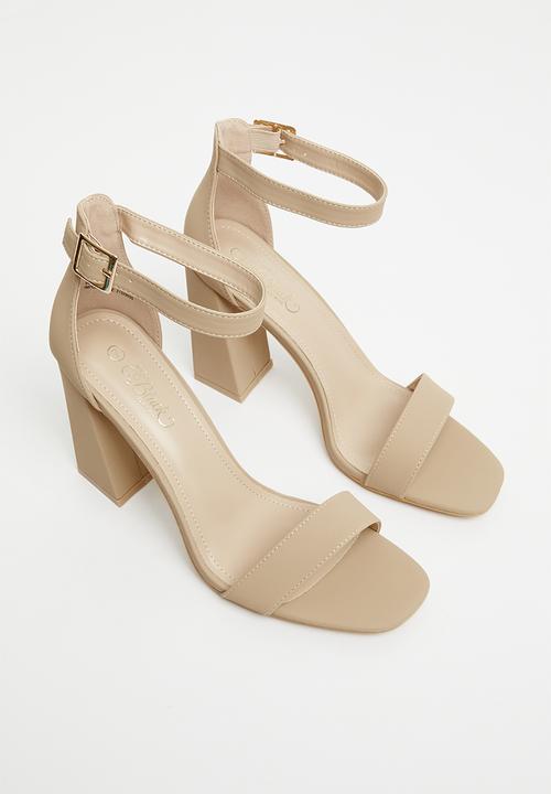 Miss Black - Senza 1 block heel - neutral 