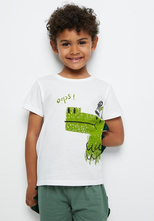 Pop Candy - T-shirt and short set - green & white
