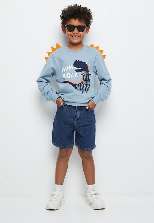 Pop Candy - Dino sweatshirt - blue & orange