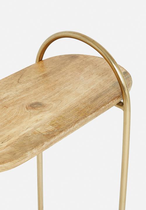 Sixth Floor - Amy bedside table - gold