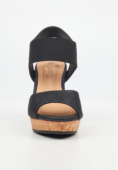 Butterfly Feet - Debra 8 wedge heel - black