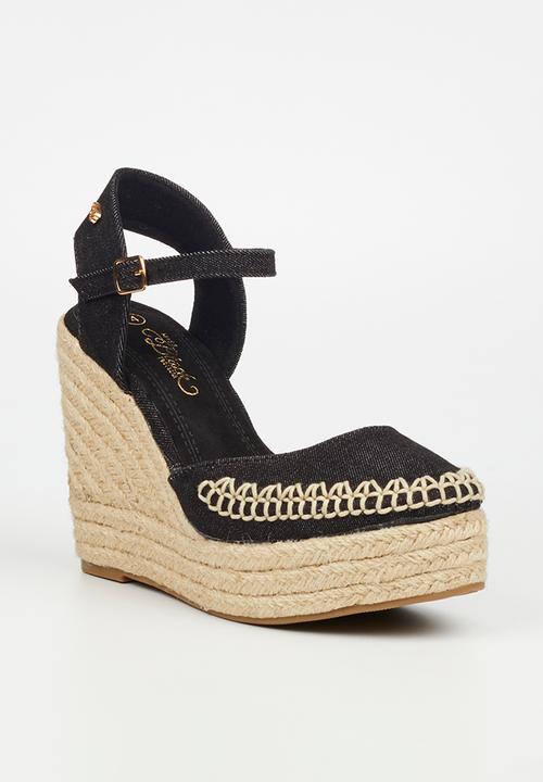 Miss Black - Moniker 8 wedge heel - black