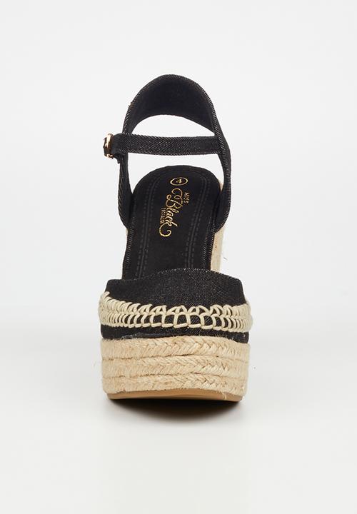 Miss Black - Moniker 8 wedge heel - black