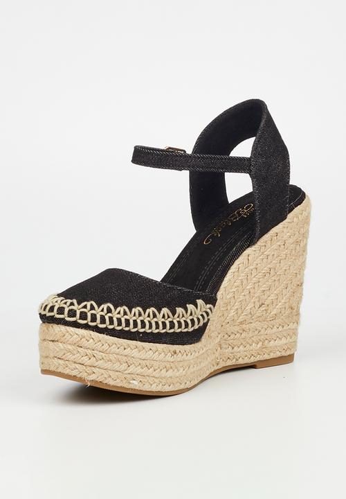 Miss Black - Moniker 8 wedge heel - black