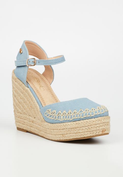 Miss Black - Moniker 8 wedge heel - blue