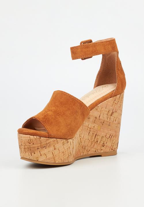 Miss Black - Seville 1 wedge heel - tan