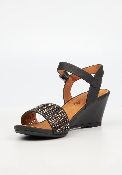 Butterfly Feet - Shani 1 wedge heel - black 