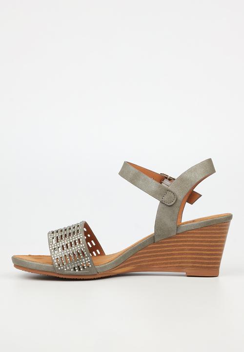 Butterfly Feet - Shani 1 wedge heel - grey
