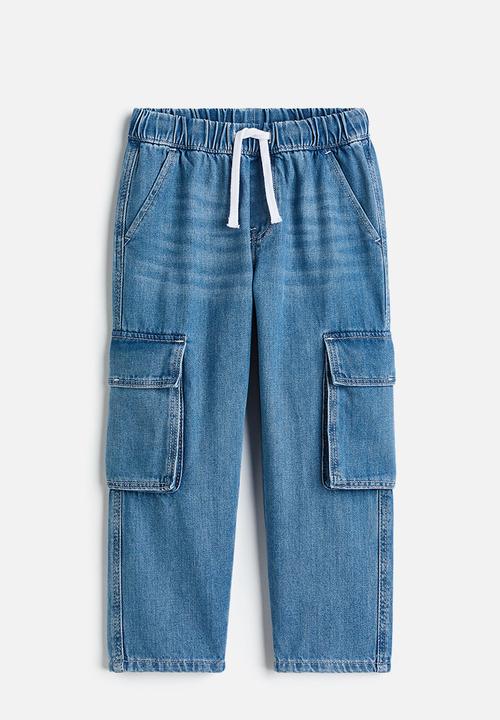 H&M - Cargo joggers - denim blue 