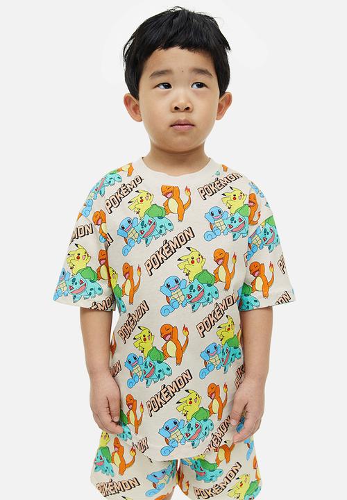 H&M - 2-Pack T-shirts - light beige/pokémon