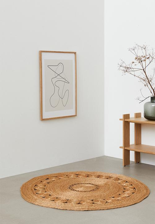 H&M - Round jute rug - natural