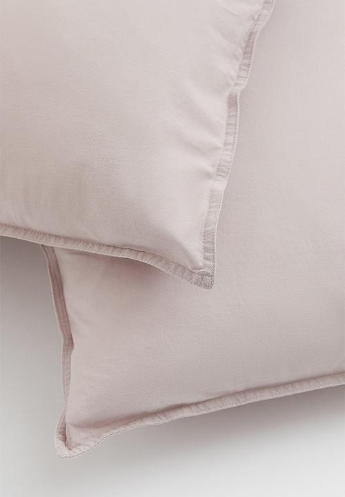 H&M - 2-pack cotton pillowcases - greige 