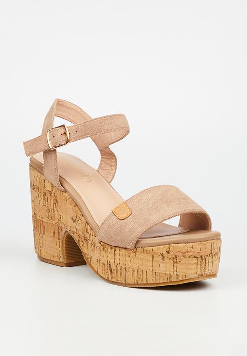 Miss Black - Honey 1 platform heel - taupe