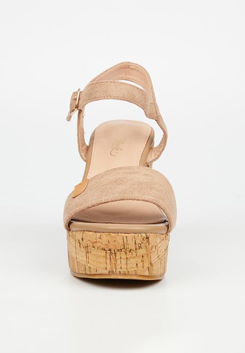 Miss Black - Honey 1 platform heel - taupe