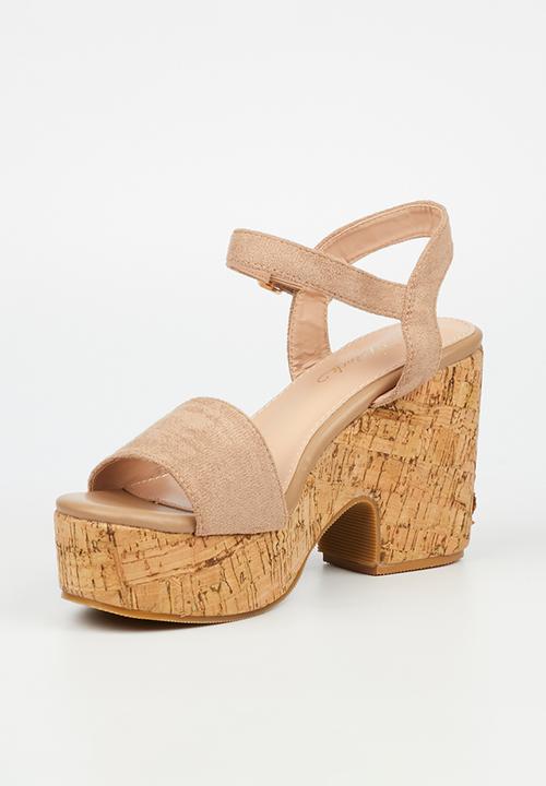 Miss Black - Honey 1 platform heel - taupe