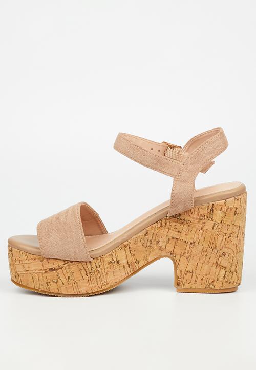 Miss Black - Honey 1 platform heel - taupe