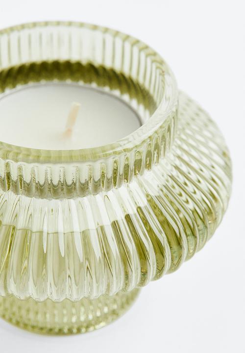 H&M - Glass candle lantern - light green