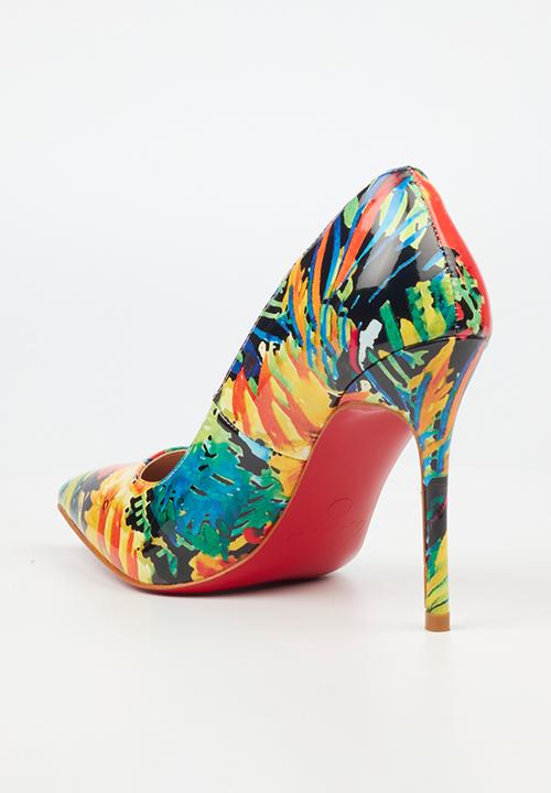 Miss Black - Lola 7 court heel - multi
