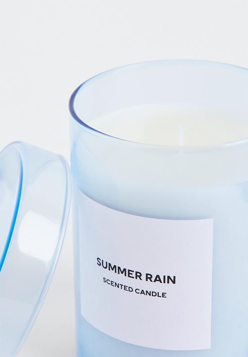 H&M - Scented candle in glass holder -  light blue/summer rain
