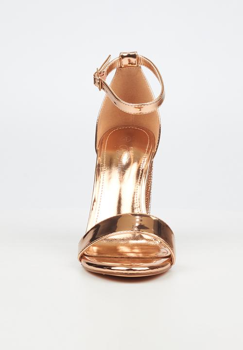 Miss Black - Zama 3 block heel - rose gold