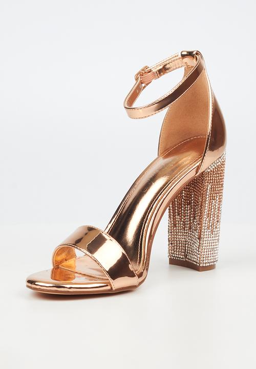 Miss Black - Zama 3 block heel - rose gold