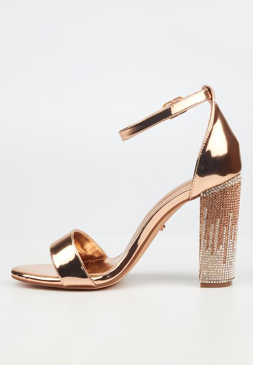 Miss Black - Zama 3 block heel - rose gold