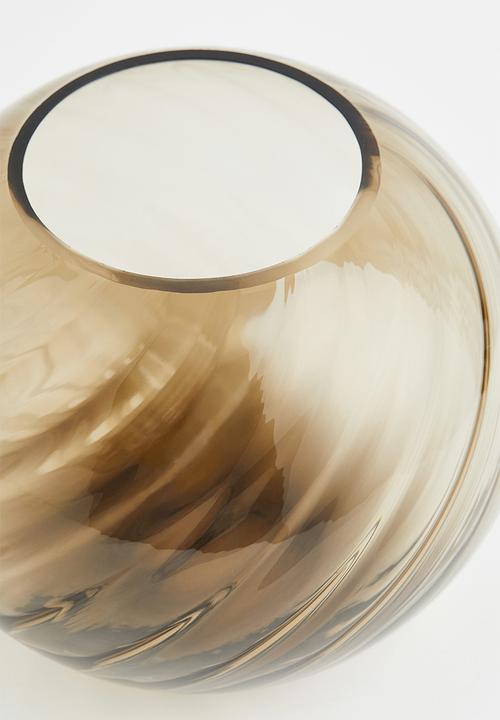 H&M - Round glass vase - beige