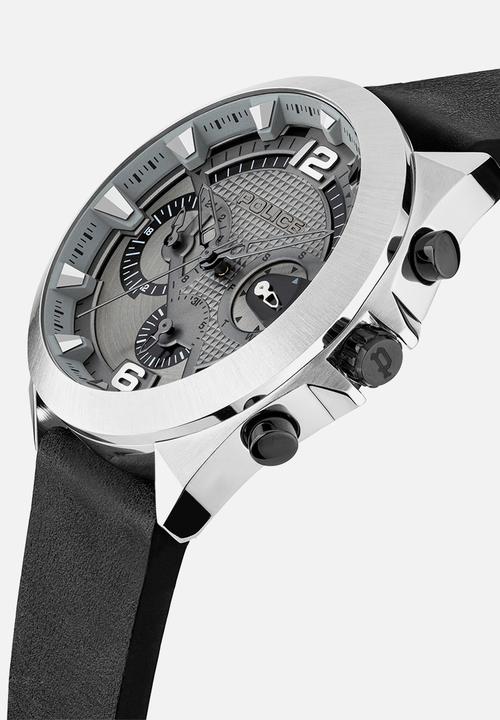 Police - Irg case dial - black & silver