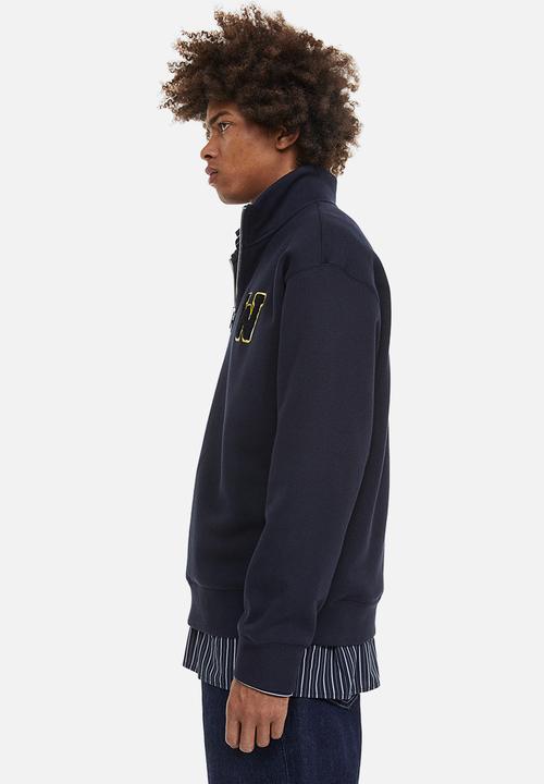 H&M - Relaxed fit zip-top sweatshirt - dark blue/snoopy