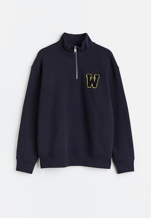 H&M - Relaxed fit zip-top sweatshirt - dark blue/snoopy