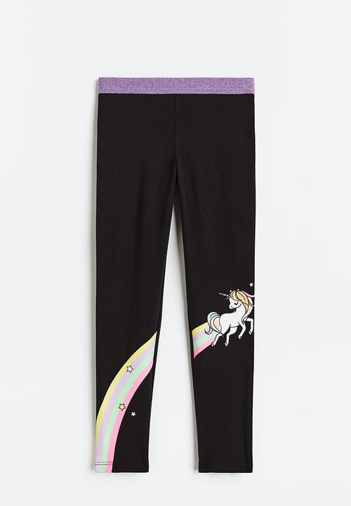 H&M - Leggings - black/unicorn