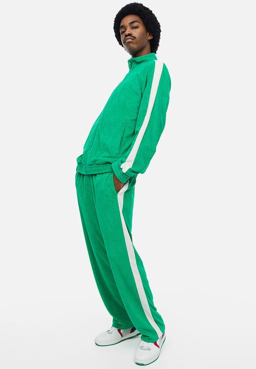 H&M - Relaxed fit terry track jacket - bright green 