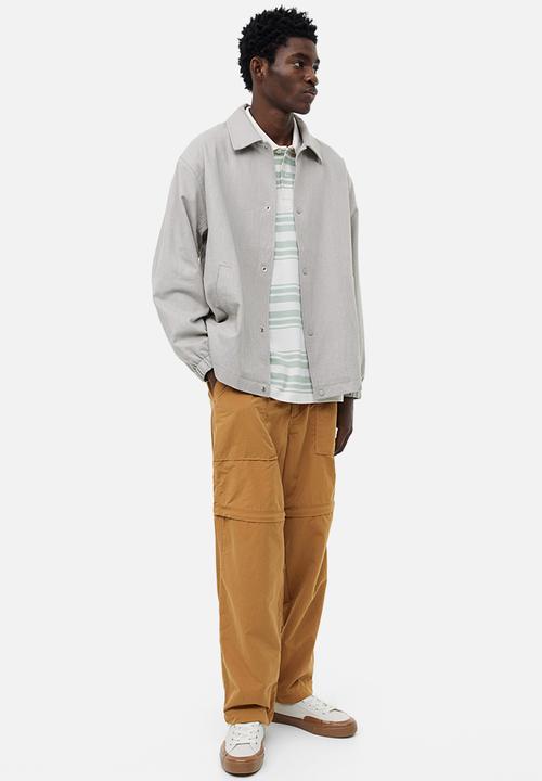 H&M - Regular fit linen-blend jacket - light grey 