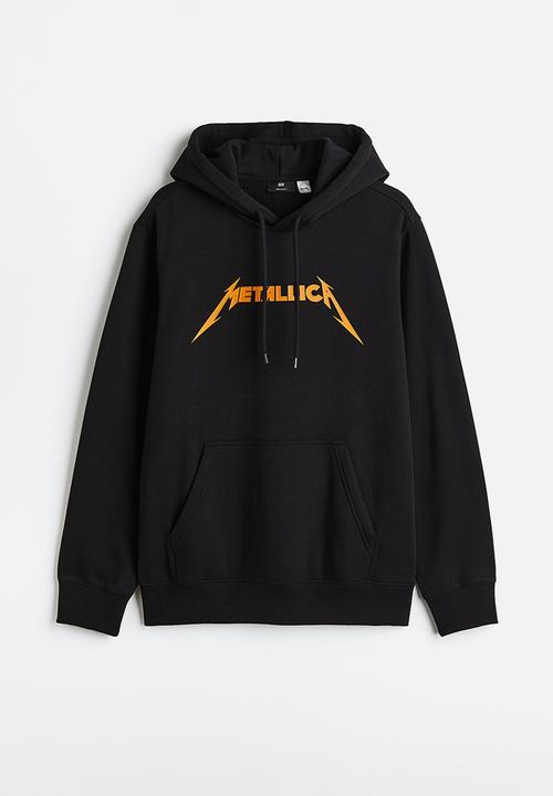 H&M - Regular fit hoodie - black/metallica