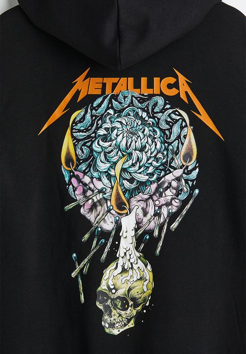 H&M - Regular fit hoodie - black/metallica
