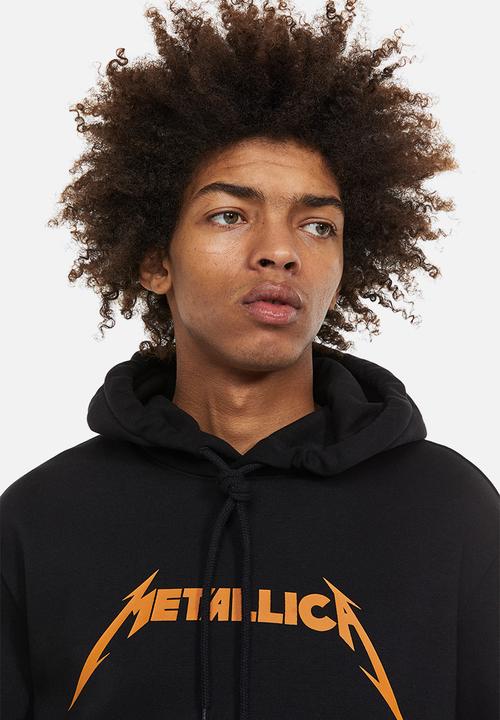 H&M - Regular fit hoodie - black/metallica