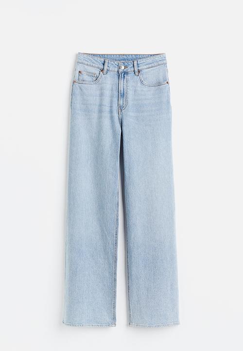 H&M - Wide high jeans - light denim blue
