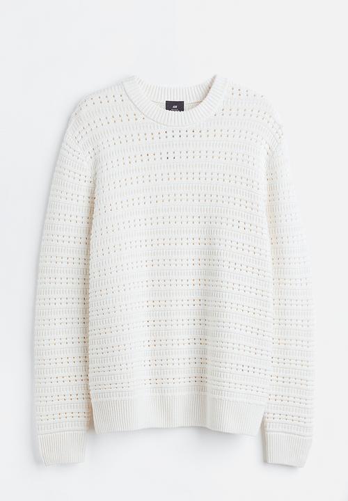 H&M - Regular fit textured-knit jumper - cream