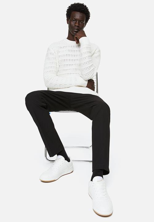 H&M - Regular fit textured-knit jumper - cream