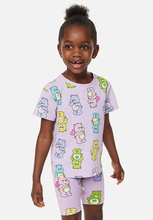 H&M - 3-pack printed jersey tops - multi/care bears