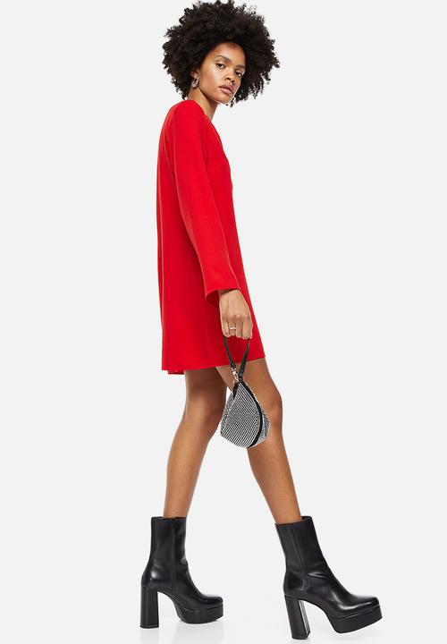 H&M - V-neck dress - red