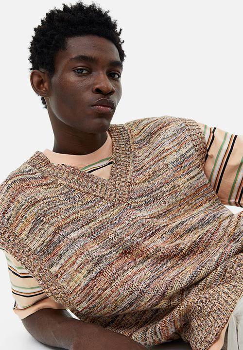 H&M - Relaxed fit sweater vest - brown marl